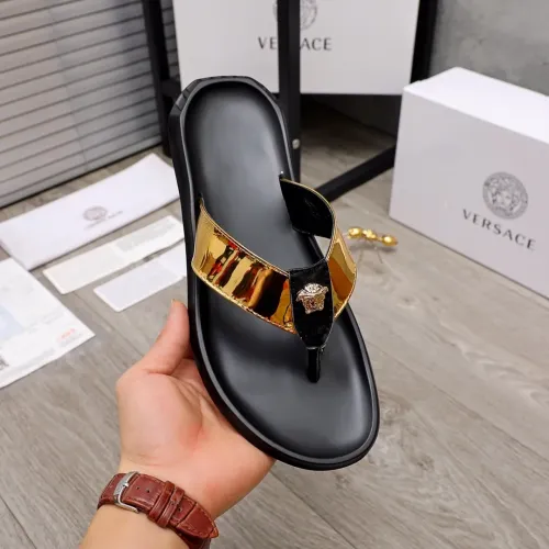 Replica Versace Slippers For Men #1434221 $45.00 USD for Wholesale