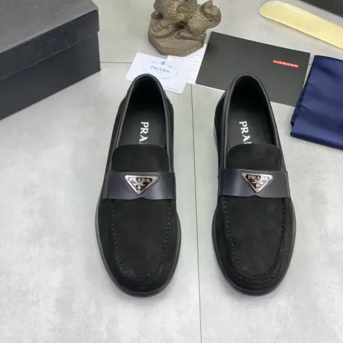Replica Prada Leather Shoes For Men #1434249 $102.00 USD for Wholesale