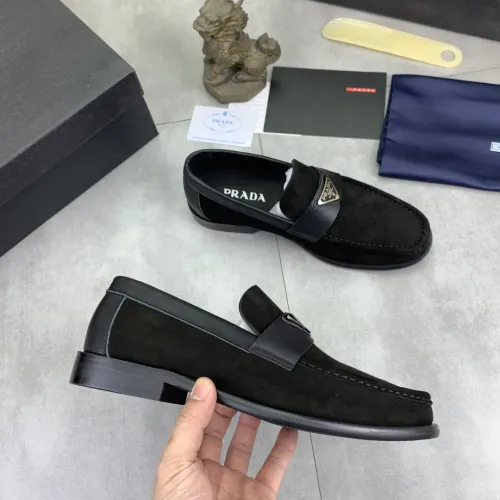 Replica Prada Leather Shoes For Men #1434249 $102.00 USD for Wholesale
