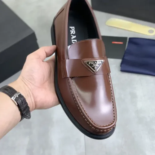 Replica Prada Leather Shoes For Men #1434250 $102.00 USD for Wholesale