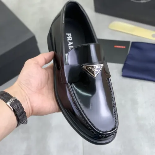 Replica Prada Leather Shoes For Men #1434251 $102.00 USD for Wholesale