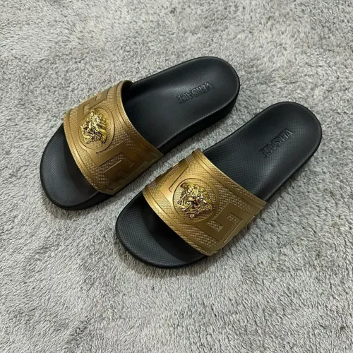 Replica Versace Slippers For Men #1434405 $52.00 USD for Wholesale