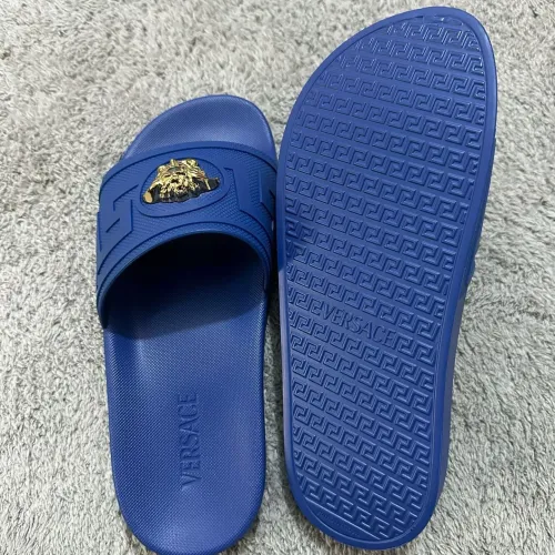 Replica Versace Slippers For Men #1434430 $52.00 USD for Wholesale
