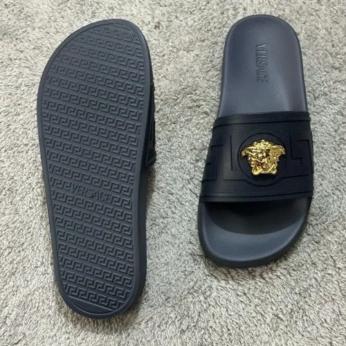 Replica Versace Slippers For Men #1434442 $52.00 USD for Wholesale