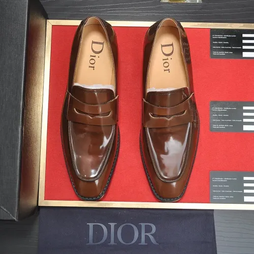 Replica Christian Dior Leather Shoes For Men #1434538 $115.00 USD for Wholesale