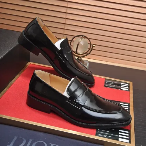 Replica Christian Dior Leather Shoes For Men #1434539 $115.00 USD for Wholesale