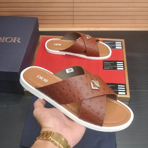Replica Christian Dior Slippers For Men #1434556 $52.00 USD for Wholesale