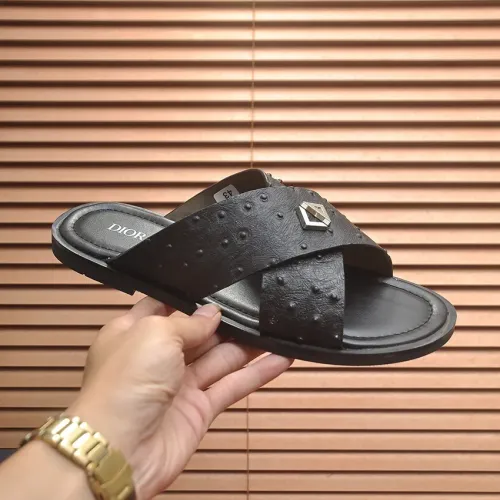Replica Christian Dior Slippers For Men #1434557 $52.00 USD for Wholesale