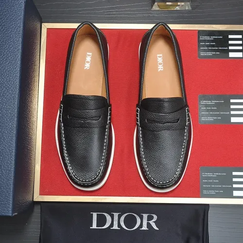 Replica Christian Dior Leather Shoes For Men #1434695 $102.00 USD for Wholesale
