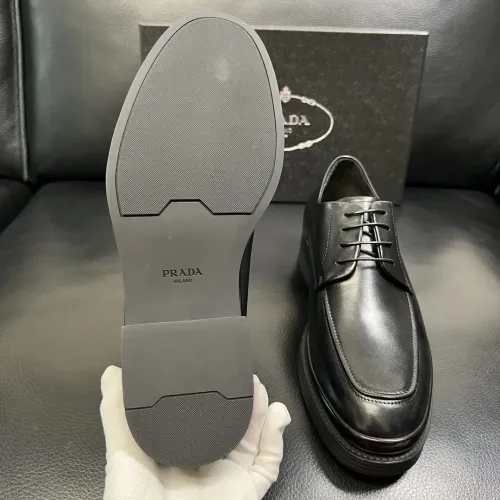 Replica Prada Leather Shoes For Men #1434750 $150.00 USD for Wholesale