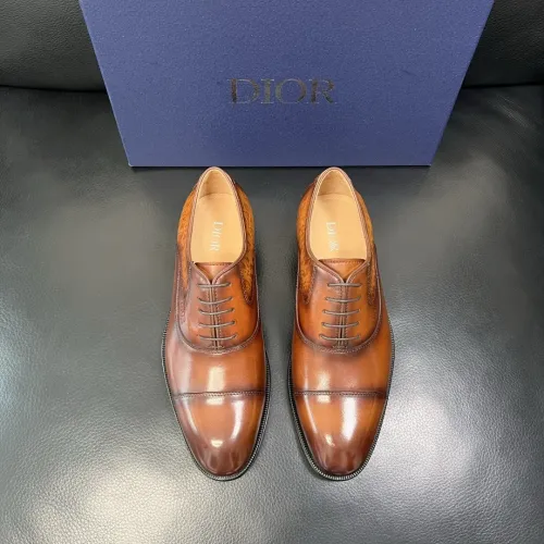 Replica Christian Dior Leather Shoes For Men #1434761 $165.00 USD for Wholesale