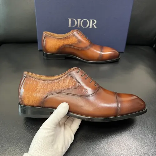 Replica Christian Dior Leather Shoes For Men #1434761 $165.00 USD for Wholesale