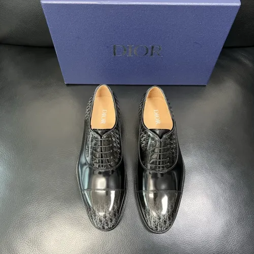 Replica Christian Dior Leather Shoes For Men #1434763 $165.00 USD for Wholesale