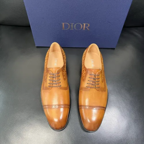 Replica Christian Dior Leather Shoes For Men #1434765 $165.00 USD for Wholesale