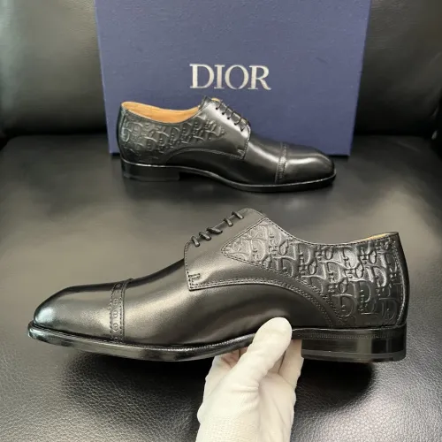 Replica Christian Dior Leather Shoes For Men #1434766 $165.00 USD for Wholesale