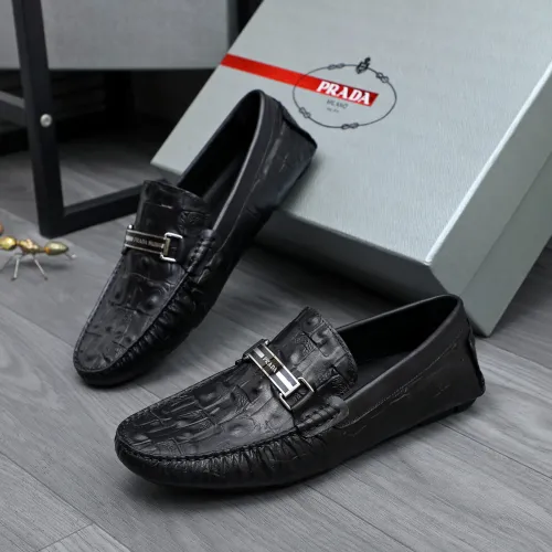 Cheap Prada Leather Shoes For Men #1434768, $$76.00 USD On Prada Leather Shoes