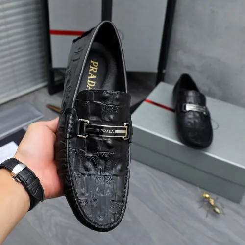 Replica Prada Leather Shoes For Men #1434768 $76.00 USD for Wholesale