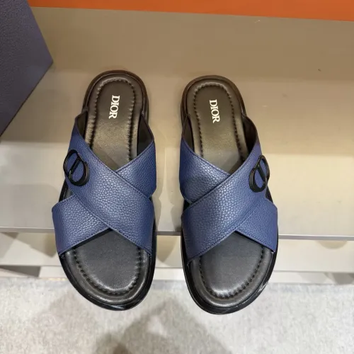 Replica Christian Dior Slippers For Men #1434865 $52.00 USD for Wholesale