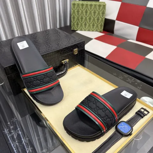 Replica Gucci Slippers For Men #1434938 $45.00 USD for Wholesale
