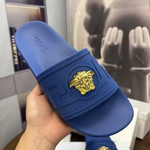 Replica Versace Slippers For Men #1435278 $42.00 USD for Wholesale