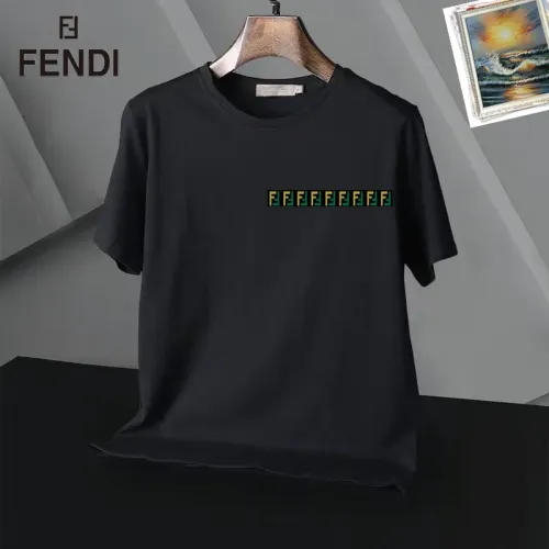 Replica Fendi T-Shirts Short Sleeved For Unisex #1437230 $25.00 USD for Wholesale