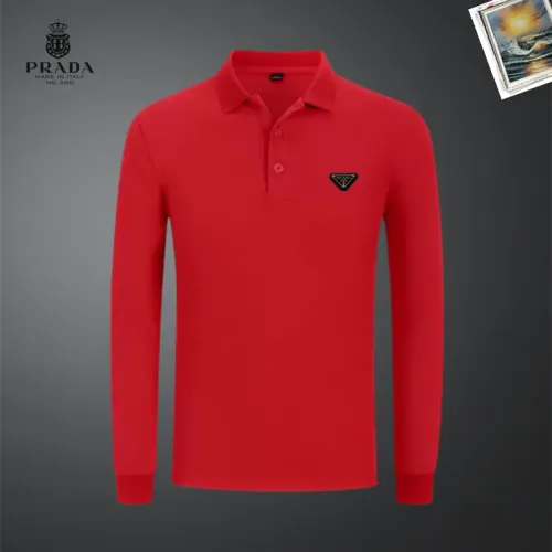 Cheap Prada T-Shirts Long Sleeved For Men #1437356, $$40.00 USD On Prada T-Shirts