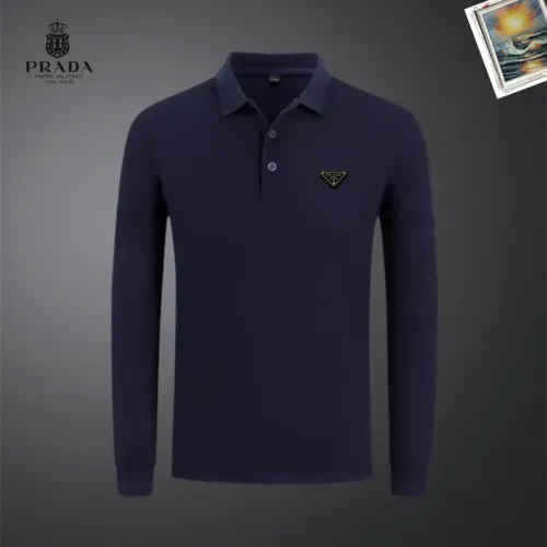 Cheap Prada T-Shirts Long Sleeved For Men #1437358, $$40.00 USD On Prada T-Shirts