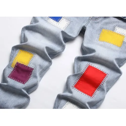 Replica Balmain Jeans For Men #1437823 $48.00 USD for Wholesale