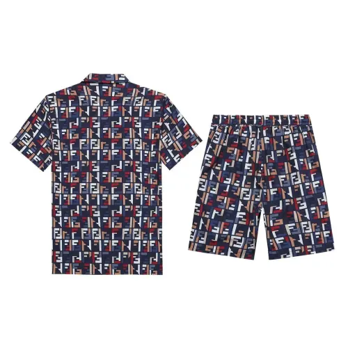 Replica Fendi Tracksuits Short Sleeved For Men #1437915 $52.00 USD for Wholesale