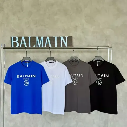 Replica Balmain T-Shirts Short Sleeved For Men #1438115 $32.00 USD for Wholesale