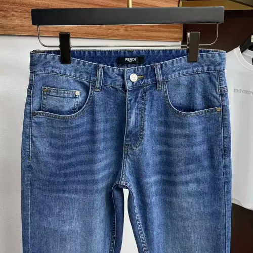 Replica Fendi Jeans For Men #1438293 $48.00 USD for Wholesale