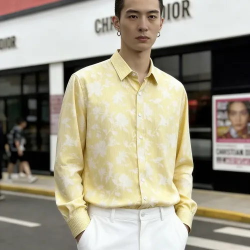 Replica Armani Shirts Long Sleeved For Men #1438359 $64.00 USD for Wholesale