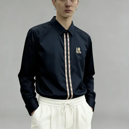 Replica Burberry Shirts Long Sleeved For Men #1438381 $64.00 USD for Wholesale