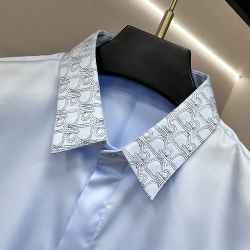 Replica Christian Dior Shirts Long Sleeved For Men #1438408 $72.00 USD for Wholesale