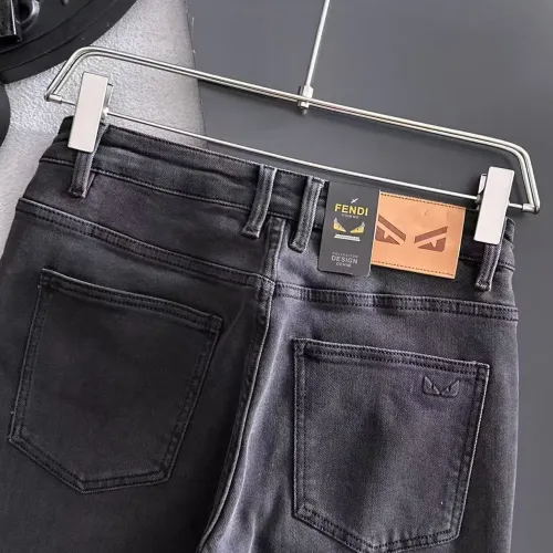 Replica Fendi Jeans For Men #1438576 $68.00 USD for Wholesale