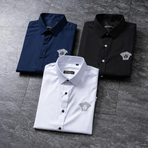 Replica Versace Shirts Long Sleeved For Men #1438794 $40.00 USD for Wholesale