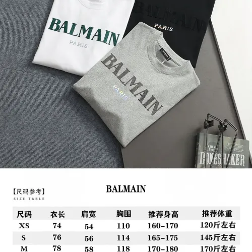 Replica Balmain T-Shirts Short Sleeved For Unisex #1439222 $40.00 USD for Wholesale
