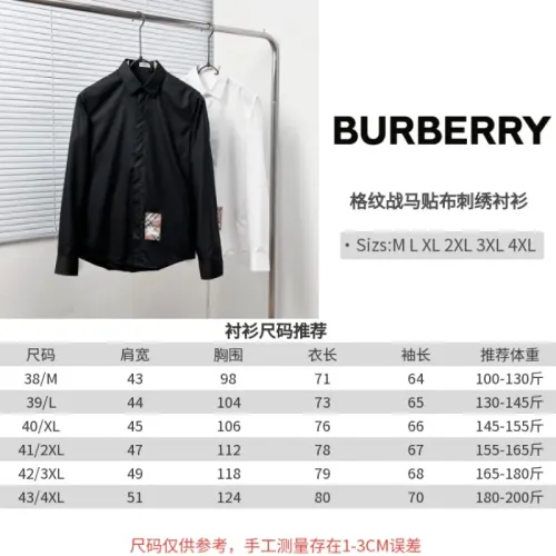 Replica Burberry Shirts Long Sleeved For Men #1439447 $64.00 USD for Wholesale