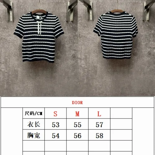 Replica Christian Dior T-Shirts Short Sleeved For Women #1439677 $88.00 USD for Wholesale