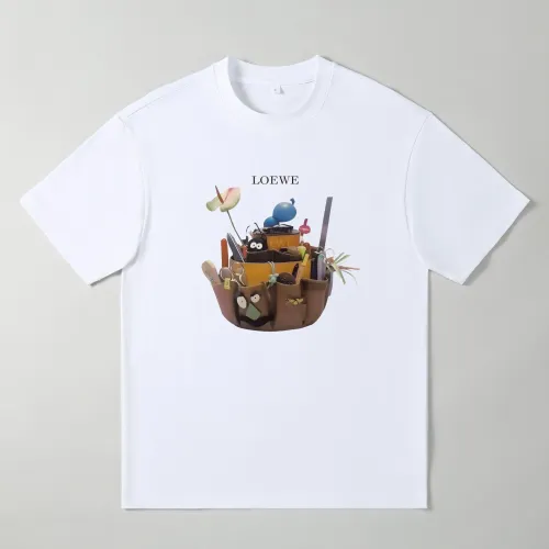 Cheap LOEWE Oversize T-Shirts Short Sleeved For Men #1439898, $$25.00 USD On LOEWE T-Shirts