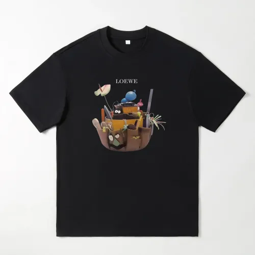 Cheap LOEWE Oversize T-Shirts Short Sleeved For Men #1439899, $$25.00 USD On LOEWE T-Shirts