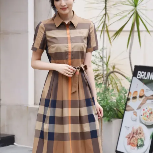 Replica Burberry Dresses Short Sleeved For Women #1440039 $85.00 USD for Wholesale