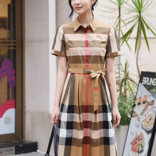 Replica Burberry Dresses Short Sleeved For Women #1440040 $85.00 USD for Wholesale