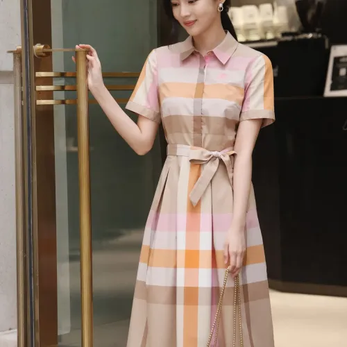 Replica Burberry Dresses Short Sleeved For Women #1440041 $85.00 USD for Wholesale