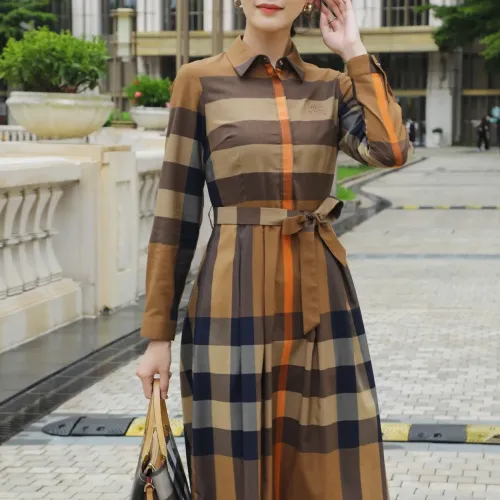 Replica Burberry Dresses Long Sleeved For Women #1440048 $85.00 USD for Wholesale