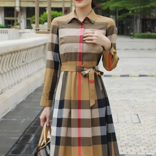 Replica Burberry Dresses Long Sleeved For Women #1440049 $85.00 USD for Wholesale