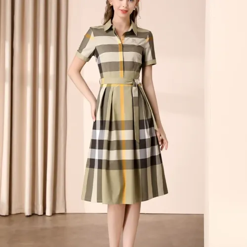 Replica Burberry Dresses Short Sleeved For Women #1440054 $85.00 USD for Wholesale