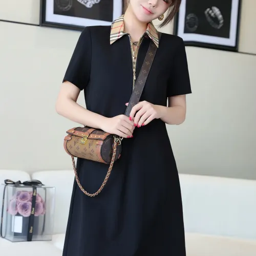 Replica Burberry Dresses Short Sleeved For Women #1440059 $85.00 USD for Wholesale
