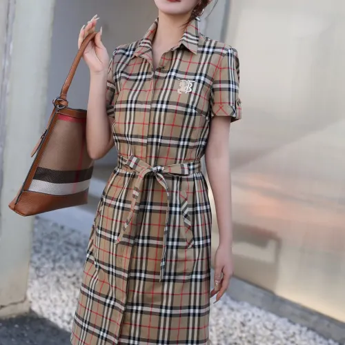 Replica Burberry Dresses Short Sleeved For Women #1440060 $85.00 USD for Wholesale