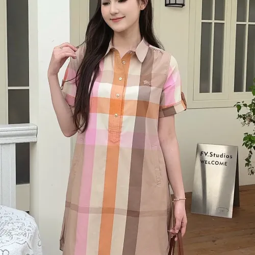 Replica Burberry Dresses Short Sleeved For Women #1440069 $85.00 USD for Wholesale